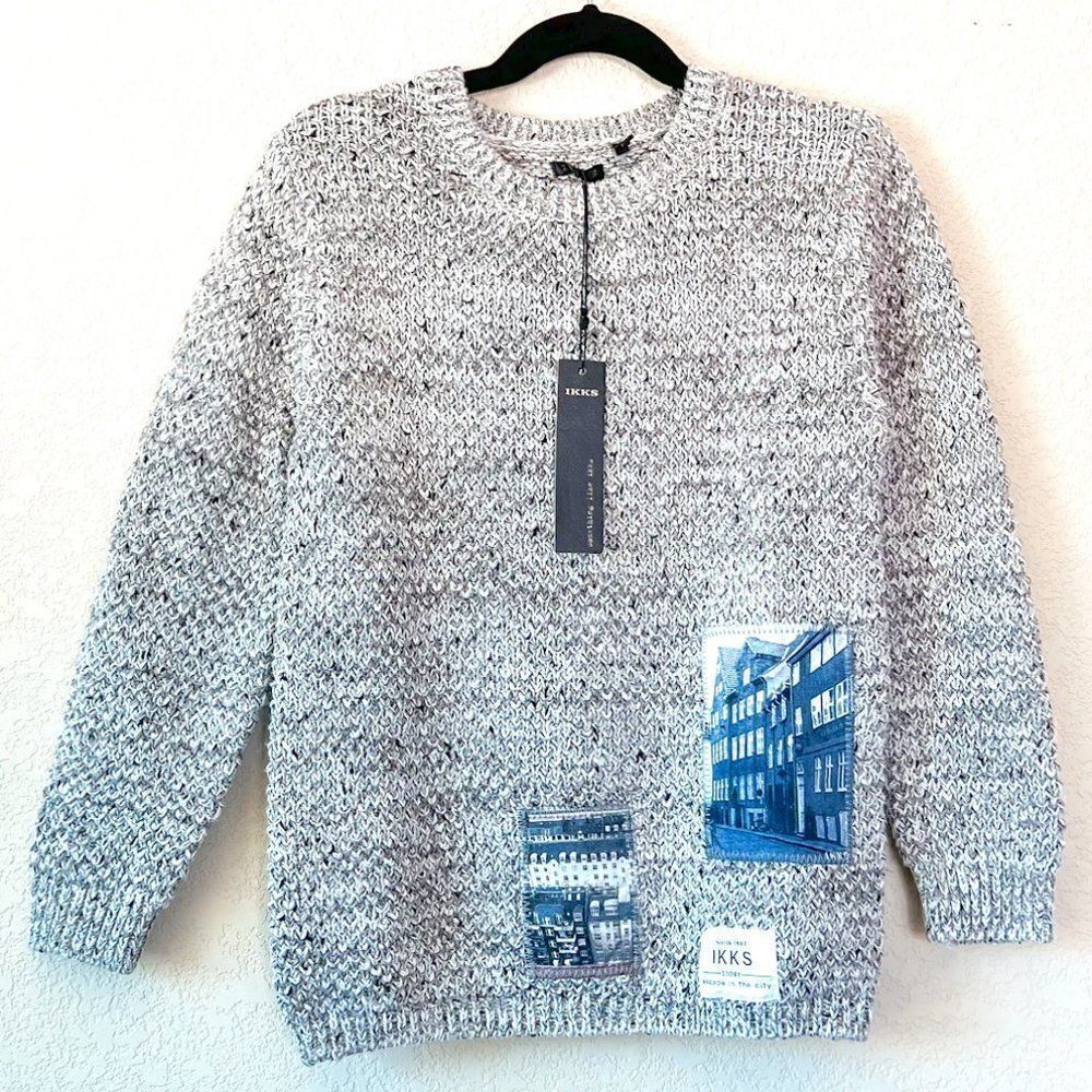 NWT! Ikks Knit City Scape Sweater, Size 5